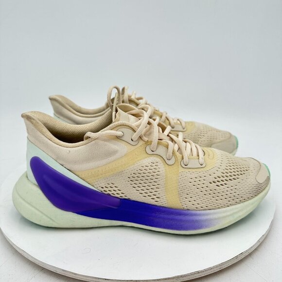 Lululemon Blissfeel Women Size 6.5 Cream Beige Purple Green Running Shoes - Picture 4 of 11